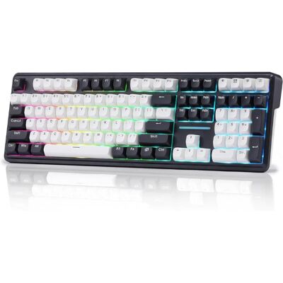 Clavier de jeu mécanique sans fil Redragon K745 PRO Gasket RGB 108 touches avec 4 touches de raccourci supplémentaires, socket à échange à chaud - Publicité Clavier de jeu mécanique sans fil Redragon K745 PRO Gasket RGB 108 touches avec 4 touches de raccourci supplémentaires, socket à échange à chaud - Publicité