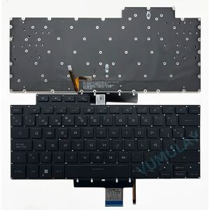 vumulay Clavier rétroéclairé rvb espagnol/AZERTY/US/russe/UKR pour ASUS ROG Flow X16