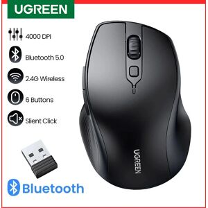 UGREEN – souris ergonomique sans fil Bluetooth 5.0, 4000 DPI,