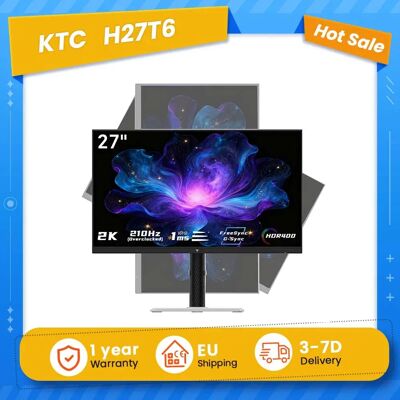 Moniteur de jeu KTC H27T6 27' QHD, 2560 X 1440, 450 cd/ ㎡ , Panneau IPS rapide, Taux de rafraîchissement de 210 Hz (surfréquencé), GTG de 1 ms, HDR400, 131 % sRGB, Adaptive Sync, 1,07 milliards de - Publicité Moniteur de jeu KTC H27T6 27' QHD, 2560 X 1440, 450 cd/ ㎡ , Panneau IPS rapide, Taux de rafraîchissement de 210 Hz (surfréquencé), GTG de 1 ms, HDR400, 131 % sRGB, Adaptive Sync, 1,07 milliards de - Publicité