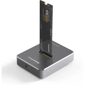 Station d'accueil HDD M.2, boîtier de caddie, adaptateur de Base SATA/NVMe SSD, double protocole, boîtier de disque dur Mobile à semi-conducteurs USB C image