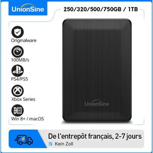 UnionSine Disque Dur Externe 250GB–2TB HDD Portable USB 3.0 –