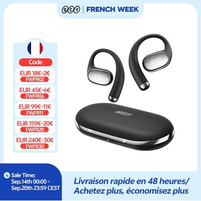 QCY Crossky R70 écouteurs sans fil à oreille ouverte haute résolution avec LDAC OWS écouteurs basse Boost Bluetooth 6.0 oreillette Sport écouteurs 52 heures - Publicité QCY Crossky R70 écouteurs sans fil à oreille ouverte haute résolution avec LDAC OWS écouteurs basse Boost Bluetooth 6.0 oreillette Sport écouteurs 52 heures - Publicité