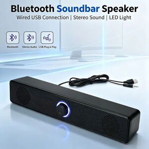 AyeBeau Barre de son Bluetooth filaire et sans fil pour ordinateur, PC, TV, ordinateur portable, système audio portable