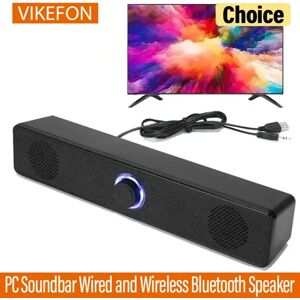VIKEFON Barre de son sans fil Bluetooth et PC, haut-parleur filaire, barre de son alimentée par USB pour TV, Pc, ordinateur portable, jeu, système Audio Surround pour Home cinéma