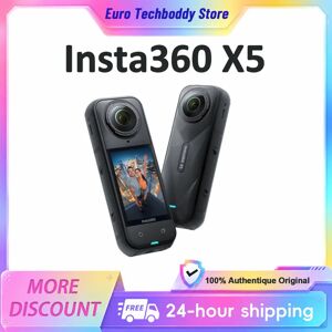 Caméra d'action 360° Insta360 X5 8K VR Sport Action Cam étanche 15m, IA, Mode Nuit PureVideo