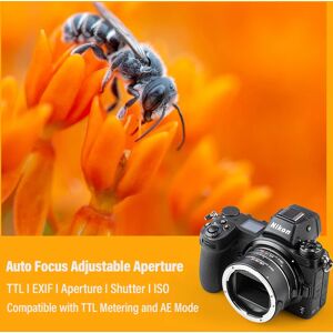 AEVYVKV Nikon Z – adaptateur d'objectif à Tube d'extension Macro Viltrox DG-Z AF, mise au point automatique, pour objectif d'appareil photo Nikon Z mount Z6 II Z7 Z50 Z7 II Z5 Z9 Zfc