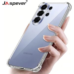 jaspever Coque en silicone antichoc S26ultra pour Samsung Galaxy S26 Ultra S26+ Plus, coque transparente souple avec airbag pour Samsung S26, modèle 2026