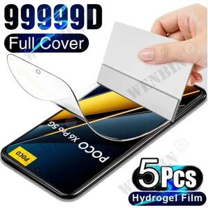 WENBIN Film Hydrogel 5 pièces pour Xiaomi Redmi Note 15 14 13 12 Pro Plus Poco X6 X5 Pro Xiaomi 14T 13T 12T Pro, protecteur d'écran à couverture complète