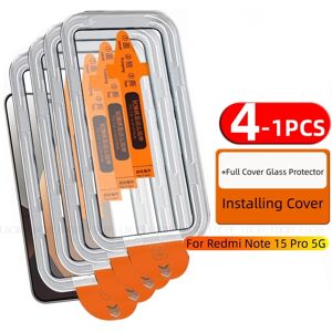 Wolfrule 4/3/2/1 pièces pour Redmi Note 15 Pro 5G Verre Redmi Note 15 Pro Verre trempé Protection d'écran sans poussière Xiaomi Redmi Note 15 Pro