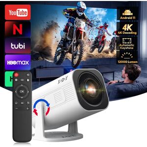 XGODY cardan 3 Pro projecteur 4K Wifi6 Android Mini projecteur 300 ANSI double WIFI BT5.4 1280*720P Home cinéma extérieur Portable