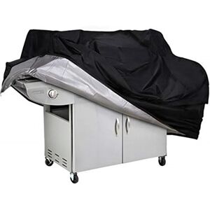Couverture de barbecue étanche couverture de gril Anti poussière pluie gaz charbon de bois barbecue électrique Protection de gril de jardin extérieur 4 tailles noir BLK image