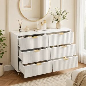 Other Commode Chambre Blanche, Meuble de Rangement Moderne avec poignées et Pieds dorés pour Salon, Chambre, Bureau - Publicité Other Commode Chambre Blanche, Meuble de Rangement Moderne avec poignées et Pieds dorés pour Salon, Chambre, Bureau - Publicité