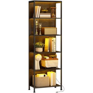 HOMCOM Bibliothèque à 5 niveaux avec éclairage LED 7 couleurs, étagère de rangement, structure en acier, style industriel, meuble de rangement pour salon, bureau, chambre, 60 x 30 x 179 cm, noir - Publicité HOMCOM Bibliothèque à 5 niveaux avec éclairage LED 7 couleurs, étagère de rangement, structure en acier, style industriel, meuble de rangement pour salon, bureau, chambre, 60 x 30 x 179 cm, noir - Publicité