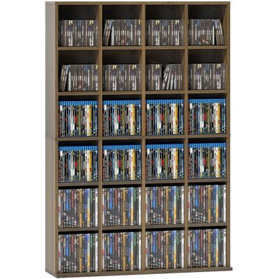 HOMCOM Rangements pour CD et DVD, meuble de rangement multimédia avec 24 compartiments, capacité max. 456 CD/ 336 DVD, bibliothè - Publicité HOMCOM Rangements pour CD et DVD, meuble de rangement multimédia avec 24 compartiments, capacité max. 456 CD/ 336 DVD, bibliothè - Publicité