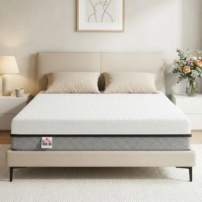 Matelas HOMCOM 140x200 cm, H3 moyennement ferme, 20 cm d'épaisseur ; matelas ergonomique et respirant en mousse à mémoire de forme avec housse amovible et lavable ; certifié Öko-Tex et CertiPUR. Publicité Matelas HOMCOM 140x200 cm, H3 moyennement ferme, 20 cm d'épaisseur ; matelas ergonomique et respirant en mousse à mémoire de forme avec housse amovible et lavable ; certifié Öko-Tex et CertiPUR. Publicité