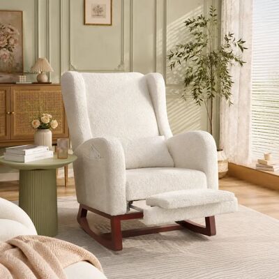 Other Fauteuil à bascule avec Repose-pieds télescopiques réglables, Fauteuil inclinable Rembourré avec coussin lombaire et accoudoirs, Chaise à bascule avec Poche Latérale, Chaise Relaxante pour salon et - Publicité Other Fauteuil à bascule avec Repose-pieds télescopiques réglables, Fauteuil inclinable Rembourré avec coussin lombaire et accoudoirs, Chaise à bascule avec Poche Latérale, Chaise Relaxante pour salon et - Publicité