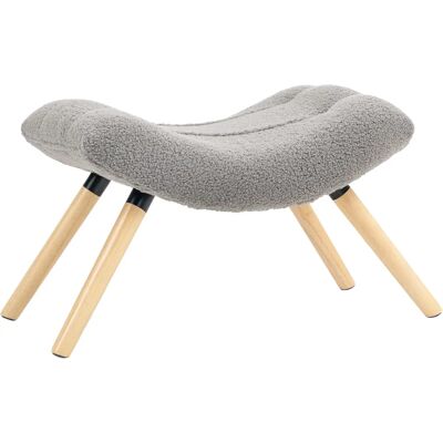 HOMCOM Repose pied salon ottoman pouf salon tabouret de canapé en tissu avec pieds en bois de hêtre, siège rembourré pour salon, - Publicité HOMCOM Repose pied salon ottoman pouf salon tabouret de canapé en tissu avec pieds en bois de hêtre, siège rembourré pour salon, - Publicité