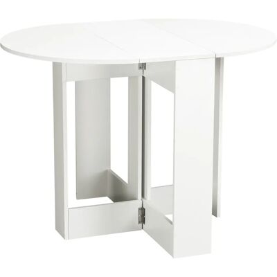 HOMCOM Table ovale pliante blanche - Polyvalente, Facile à assembler - Publicité HOMCOM Table ovale pliante blanche - Polyvalente, Facile à assembler - Publicité