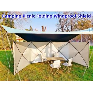 Bouclier coupe-vent extérieur pliant Camping pare-brise cuisinière à gaz brûleur pare-brise abri vent pique-nique Camping grand panneau Camping image