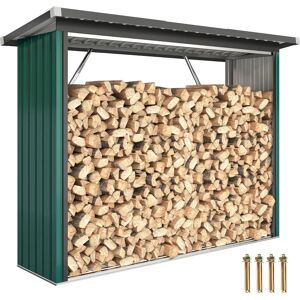 Abri à bois Outsunny en acier galvanisé avec base surélevée 213X66.5X150 cm - Publicité Abri à bois Outsunny en acier galvanisé avec base surélevée 213X66.5X150 cm - Publicité