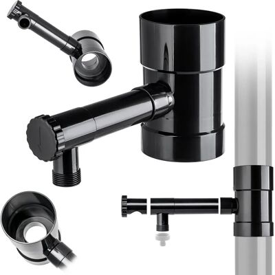 Collecteur d'eau de pluie KADAX avec valve 100 mm graphite - Publicité Collecteur d'eau de pluie KADAX avec valve 100 mm graphite - Publicité