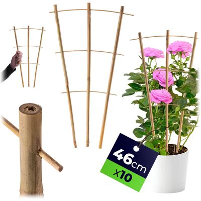 KADAX Pergola Support d'échelle en bambou 46 cm 10 pièces - Publicité KADAX Pergola Support d'échelle en bambou 46 cm 10 pièces - Publicité