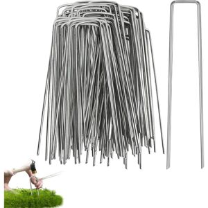 NONE Ancres de sol galvanisées, piquets de jardin 30 cm 4 mm, 20 pièces, pour fixation de tentes, de toiles de paillage et de bâches d'herbe Agrowine - Publicité NONE Ancres de sol galvanisées, piquets de jardin 30 cm 4 mm, 20 pièces, pour fixation de tentes, de toiles de paillage et de bâches d'herbe Agrowine - Publicité