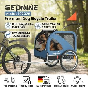 NONE Sepnine 10202B Vélo pliant 2-en-1 et poussette pour animaux de compagnie, transporteur de voyage portable et étanche pour chiens et chats de taille moyenne et grande - Publicité NONE Sepnine 10202B Vélo pliant 2-en-1 et poussette pour animaux de compagnie, transporteur de voyage portable et étanche pour chiens et chats de taille moyenne et grande - Publicité