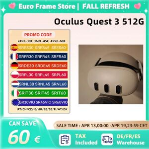 Casque tout-en-un Oculus Quest 3 512G avec casque VR intégré,