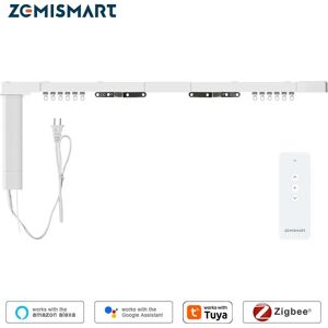 Zemismart Zigbee 3.0 piste de rideau intelligente fonctionne avec Tuya Zigbee Hub SmartThings Alexa Google Home Assistant rideaux électriques - Publicité Zemismart Zigbee 3.0 piste de rideau intelligente fonctionne avec Tuya Zigbee Hub SmartThings Alexa Google Home Assistant rideaux électriques - Publicité