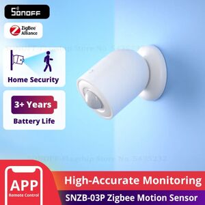 SONOFF SNZB-03P capteur de mouvement ZigBee détection de lumière intelligente alarme de déclenchement de mouvement fonctionne avec ZBBridge via l'application eWeLink Alexa Google - Publicité SONOFF SNZB-03P capteur de mouvement ZigBee détection de lumière intelligente alarme de déclenchement de mouvement fonctionne avec ZBBridge via l'application eWeLink Alexa Google - Publicité