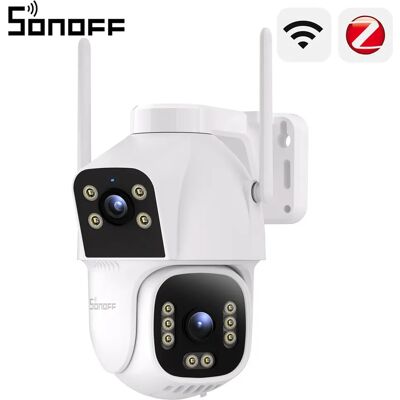 SONOFF CAM-C44HE, caméra de sécurité extérieure WiFi à double objectif 4MP, modèle DUO, avec hub, caméra IP PTZ dotée d’un hub intelligent Zigbee 3.0 intégré pour les systèmes d’irrigation et de - Publicité SONOFF CAM-C44HE, caméra de sécurité extérieure WiFi à double objectif 4MP, modèle DUO, avec hub, caméra IP PTZ dotée d’un hub intelligent Zigbee 3.0 intégré pour les systèmes d’irrigation et de - Publicité