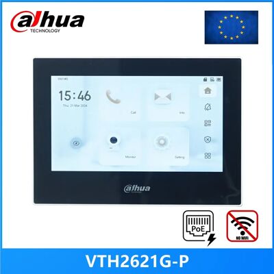 Dahua VTH2621GW-P / VTH2621G-P 802.3af PoE moniteur intérieur tactile 7 pouces, moniteur de sonnette, interphone vidéo, carte SD intégrée - Publicité Dahua VTH2621GW-P / VTH2621G-P 802.3af PoE moniteur intérieur tactile 7 pouces, moniteur de sonnette, interphone vidéo, carte SD intégrée - Publicité
