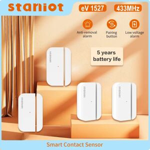 Staniot-Capteur d'ouverture et de fermeture de porte et fenêtre sans fil, capteurs pour panneau d'alarme de sécurité, système antivol, maison intelligente, batterie de 5 ans