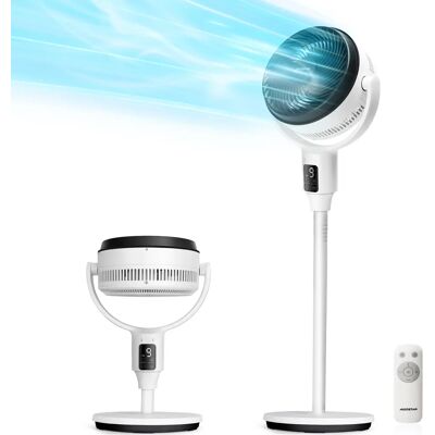 AIGOSTAR Ventilateur sur pied 23 dB très silencieux, 135 ° Ventilateur oscillant avec télécommande, hauteur réglable, 9 vitesses, minuterie 9H, avec blocs aromatiques et - Publicité AIGOSTAR Ventilateur sur pied 23 dB très silencieux, 135 ° Ventilateur oscillant avec télécommande, hauteur réglable, 9 vitesses, minuterie 9H, avec blocs aromatiques et - Publicité