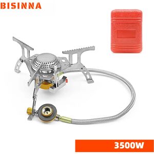 Réchaud d'extérieur pliant Portable en acier inoxydable, équipement de Camping, poêle à gaz de pique-nique, allumage piézo-électrique, cuisinière à gaz image