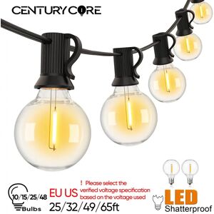 Grensk Guirlande lumineuse G40 incassable 220V 110V LED pour extérieur, étanche, connectable, décoration festive, éclairage de camping