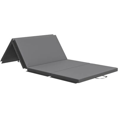 HOMCOM Tapis de gymnastique pliable, tapis gymnastique épais, 180 x 80 x 5 cm, avec poignée, tapis de sol pour yoga, mma, sport, fitness, pilates, revêtement synthétique, gris - Publicité HOMCOM Tapis de gymnastique pliable, tapis gymnastique épais, 180 x 80 x 5 cm, avec poignée, tapis de sol pour yoga, mma, sport, fitness, pilates, revêtement synthétique, gris - Publicité