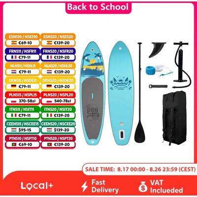 Planche à pagaie gonflable Funwater, planche de surf gonflable, planche de stand-up paddle avec accessoires pour adultes et jeunes de tous niveaux - Publicité Planche à pagaie gonflable Funwater, planche de surf gonflable, planche de stand-up paddle avec accessoires pour adultes et jeunes de tous niveaux - Publicité