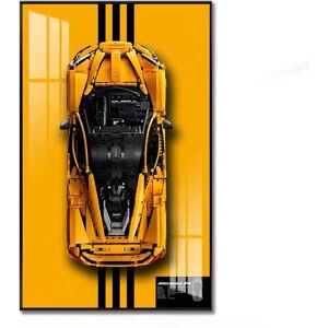 NONE Boîte de présentation murale 2026 avec cadre, adaptée au modèle de voiture LEGO 42172 McLaren P1 Technic, pour blocs de construction, à fixer au mur