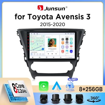 Autoradio Junsun sans fil CarPlay Android Auto pour Toyota Avensis Mk3 (T270 Facelift 2) 2015-2018 avec ventilateur de refroidissement intégré, navigation GPS Android, lecteur multimédia, WiFi, DSP, - Publicité Autoradio Junsun sans fil CarPlay Android Auto pour Toyota Avensis Mk3 (T270 Facelift 2) 2015-2018 avec ventilateur de refroidissement intégré, navigation GPS Android, lecteur multimédia, WiFi, DSP, - Publicité