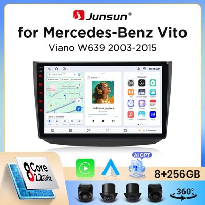 Autoradio Junsun sans fil CarPlay Android Auto pour Mercedes-Benz Vito / Viano (W639) 2003-2014 avec ventilateur de refroidissement intégré, navigation GPS Android, lecteur multimédia, WiFi, DSP, RDS, - Publicité Autoradio Junsun sans fil CarPlay Android Auto pour Mercedes-Benz Vito / Viano (W639) 2003-2014 avec ventilateur de refroidissement intégré, navigation GPS Android, lecteur multimédia, WiFi, DSP, RDS, - Publicité