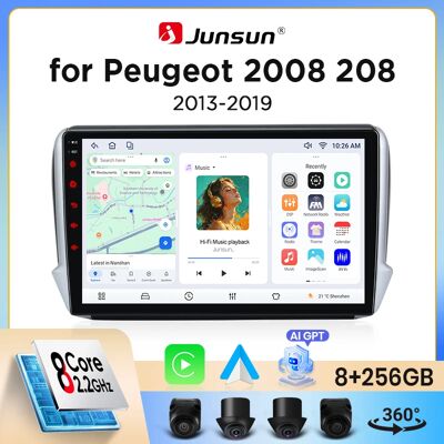 Autoradio Junsun sans fil CarPlay Android Auto pour Peugeot 208 / 2008 Mk1 2012-2019 avec ventilateur de refroidissement intégré, navigation GPS Android, lecteur multimédia, WiFi, DSP, RDS, BT, SWC, - Publicité Autoradio Junsun sans fil CarPlay Android Auto pour Peugeot 208 / 2008 Mk1 2012-2019 avec ventilateur de refroidissement intégré, navigation GPS Android, lecteur multimédia, WiFi, DSP, RDS, BT, SWC, - Publicité