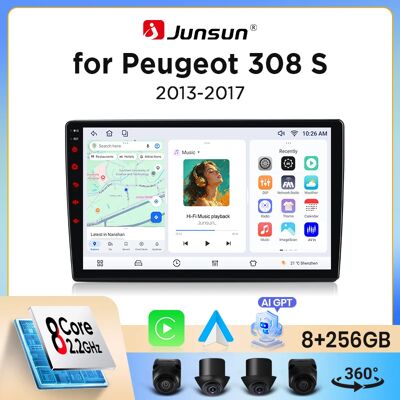 Autoradio Junsun sans fil CarPlay Android Auto pour Peugeot 308 / 308 SW Mk2 (T9) / 408 2013-2017 avec ventilateur de refroidissement intégré, navigation GPS Android, lecteur multimédia, WiFi, DSP, - Publicité Autoradio Junsun sans fil CarPlay Android Auto pour Peugeot 308 / 308 SW Mk2 (T9) / 408 2013-2017 avec ventilateur de refroidissement intégré, navigation GPS Android, lecteur multimédia, WiFi, DSP, - Publicité