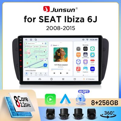 Autoradio Junsun sans fil CarPlay Android Auto pour SEAT Ibiza Mk4 (6J/6P) 2008-2017 avec ventilateur de refroidissement intégré, navigation GPS Android, lecteur multimédia, WiFi, DSP, RDS, BT, SWC, - Publicité Autoradio Junsun sans fil CarPlay Android Auto pour SEAT Ibiza Mk4 (6J/6P) 2008-2017 avec ventilateur de refroidissement intégré, navigation GPS Android, lecteur multimédia, WiFi, DSP, RDS, BT, SWC, - Publicité