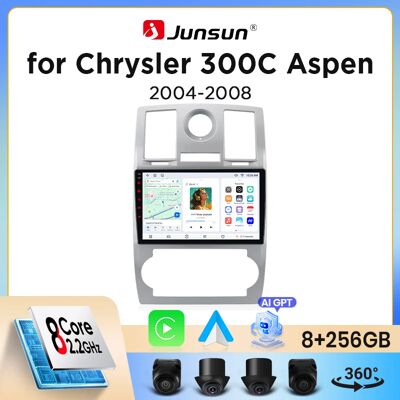 Autoradio Junsun sans fil CarPlay Android Auto pour Chrysler 300C (LX) 2004-2010 avec ventilateur de refroidissement intégré, navigation GPS Android, lecteur multimédia, WiFi, DSP, RDS, BT, SWC, écran - Publicité Autoradio Junsun sans fil CarPlay Android Auto pour Chrysler 300C (LX) 2004-2010 avec ventilateur de refroidissement intégré, navigation GPS Android, lecteur multimédia, WiFi, DSP, RDS, BT, SWC, écran - Publicité