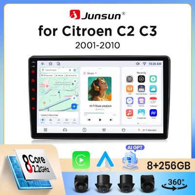 Autoradio sans fil Junsun CarPlay Android Auto pour Citroen C2 (JM) / C3 Mk1 (FC) 2002-2010 avec ventilateur de refroidissement intégré, navigation GPS Android, lecteur multimédia, WiFi, DSP, RDS, BT, - Publicité Autoradio sans fil Junsun CarPlay Android Auto pour Citroen C2 (JM) / C3 Mk1 (FC) 2002-2010 avec ventilateur de refroidissement intégré, navigation GPS Android, lecteur multimédia, WiFi, DSP, RDS, BT, - Publicité