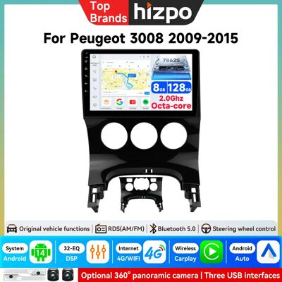 Hizpo Autoradio Android 2 Din 9 pouces pour Peugeot 3008 2009-2016 Android Auto 4G LTE Carplay sans fil DSP Lecteur multimédia 2Din Stéréo Autoradio Navigation GPS Systèmes intelligents AI pour - Publicité Hizpo Autoradio Android 2 Din 9 pouces pour Peugeot 3008 2009-2016 Android Auto 4G LTE Carplay sans fil DSP Lecteur multimédia 2Din Stéréo Autoradio Navigation GPS Systèmes intelligents AI pour - Publicité