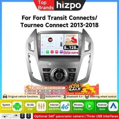 HIZPO Autoradio Android AI pour Ford Transit Connect Tourneo Connect 2013 - 2018, lecteur multimédia GPS Carplay, Navigation stéréo DSP BT - Publicité HIZPO Autoradio Android AI pour Ford Transit Connect Tourneo Connect 2013 - 2018, lecteur multimédia GPS Carplay, Navigation stéréo DSP BT - Publicité